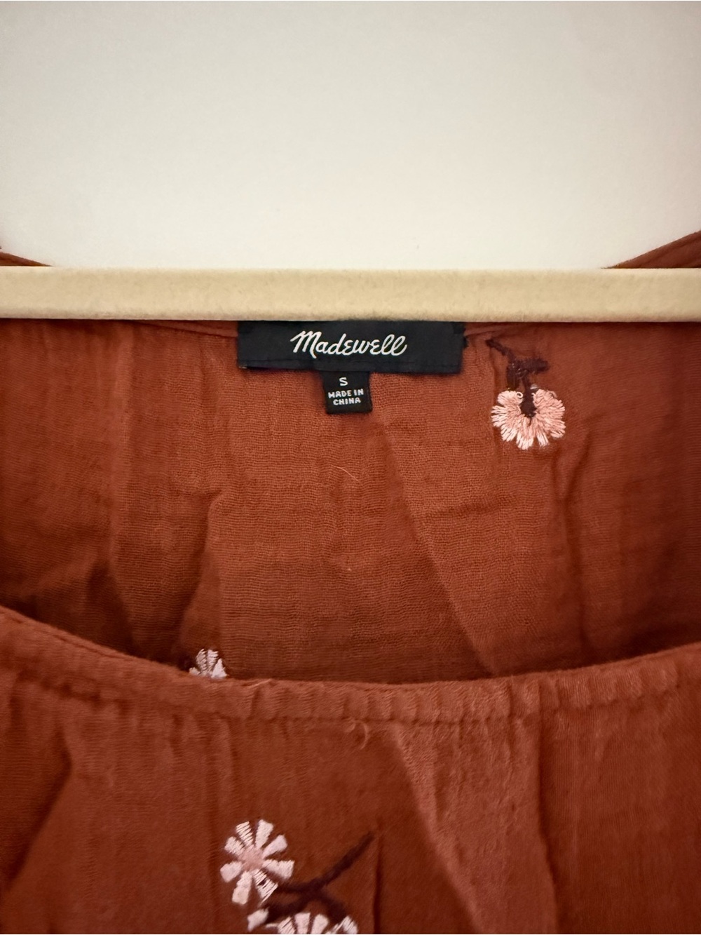 Madewell Rust Square-Neck Top - Picture 6 of 7